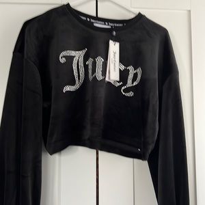 Juicy couture crop black new with tags medium sweater